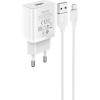 Сетевое зарядное Borofone BA52A microUSB (белый)