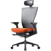Кресло Bestuhl S10G120L (черная крестовина, серый/оранжевый)