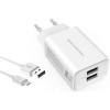 Сетевое зарядное Atomic U400 USB Type-C (белый)